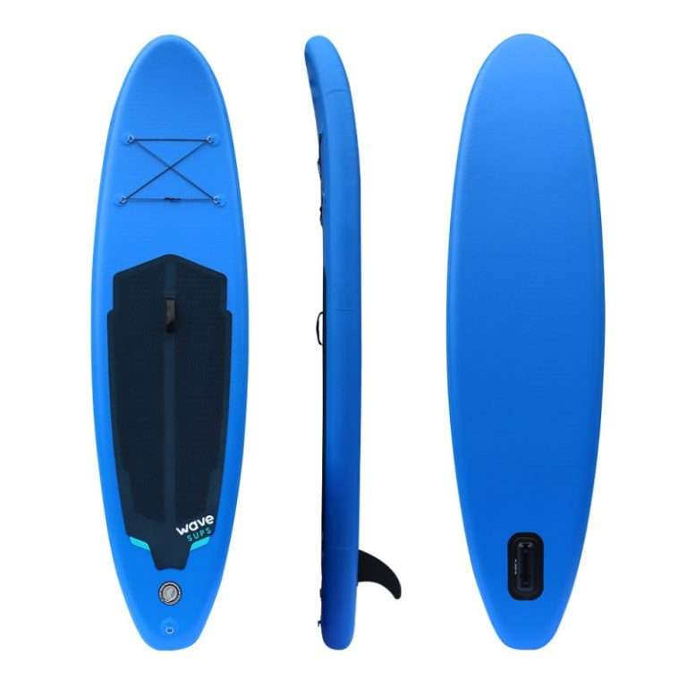 This 320×80×15cm PVC inflatable SUP, supporting 170KG at 12–15PSI, serves multi - purposes (gliding, yoga, surfing, sports) with anti - slip EVA, a detachable fin, and handy accessories for stable, versatile water fun.